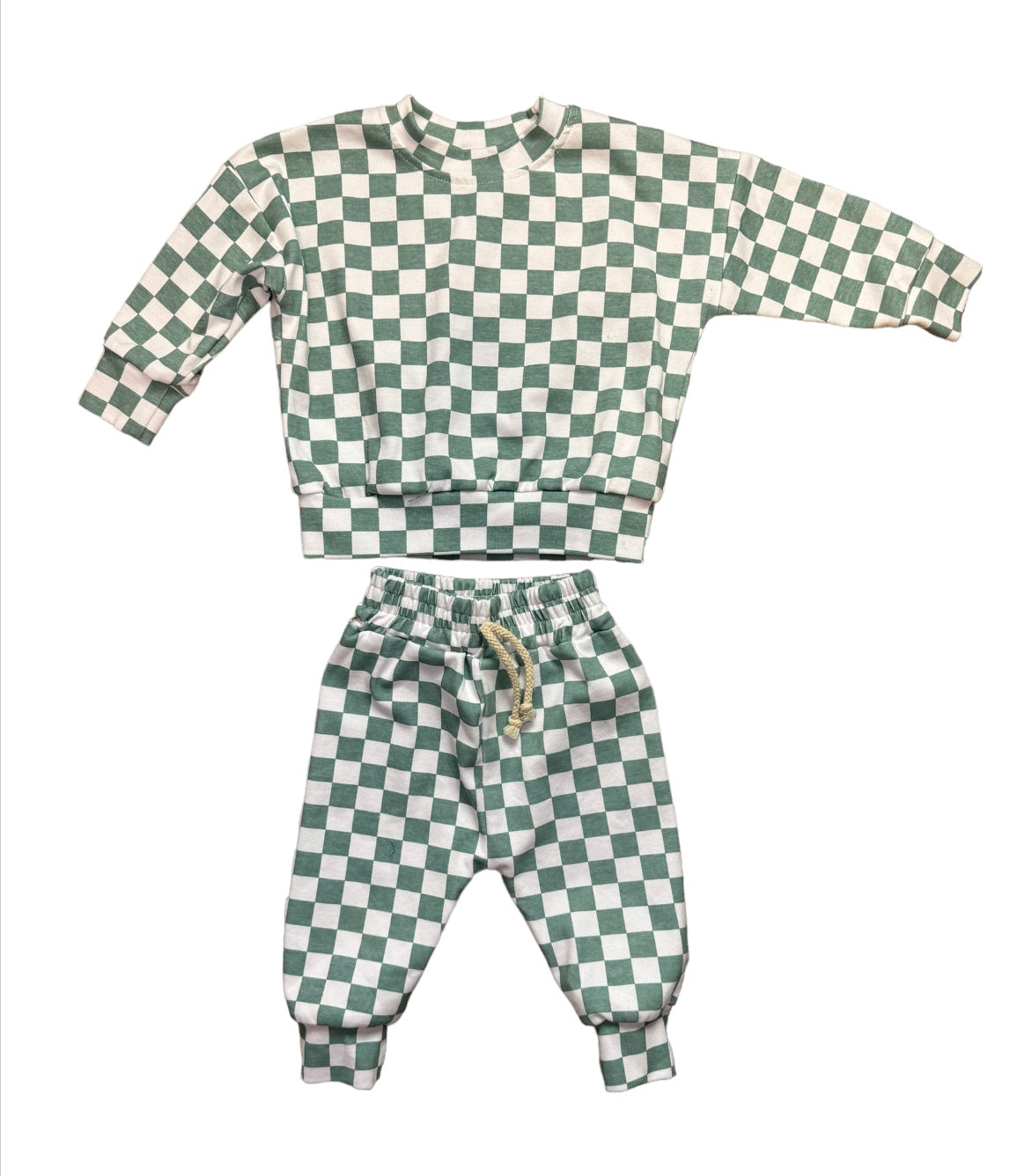 Checkered Crewneck Set